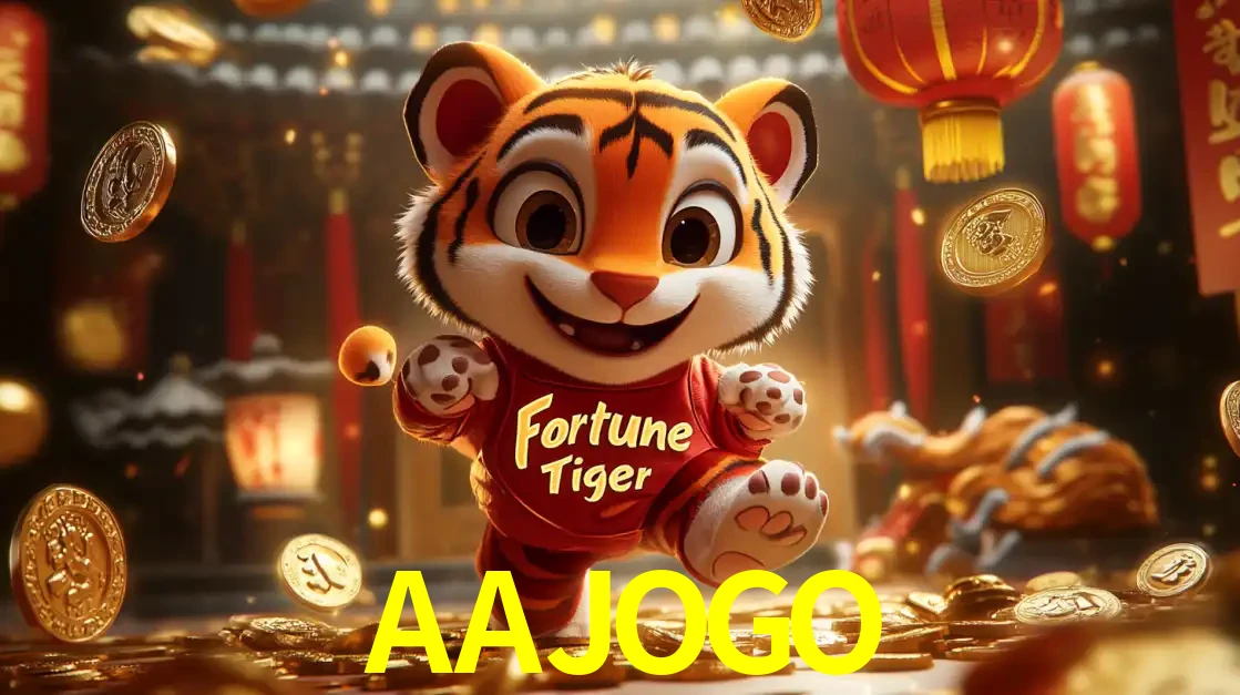 O alegre personagem do Fortune Tiger correndo sobre um caminho de moedas de ouro, simbolizando os grandes prêmios e a diversão do popular jogo de slot do AAJOGO.