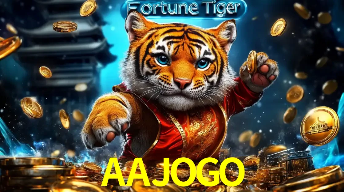 Imagem promocional do jogo de slot Fortune Tiger, com um tigre majestoso em traje tradicional cercado por uma fortuna em moedas de ouro, disponível agora no cassino AAJOGO.